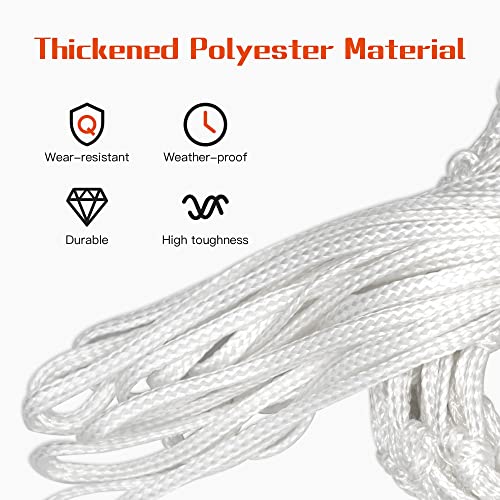 Sanung 2 Pack Basketball Net, Weather-Proof Standard Size Replacement White Basketball Mesh Net for Indoor and Outdoor, Easy to Install