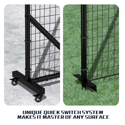 MR Ball Stop Net System, Movable Heavy Duty Backstop Net, 2 in 1 Multi-Sport Stop Netting, Ball Barrier Sports Practice Barrier Net for Professional, College and Grade School Training - size: 40 Ft