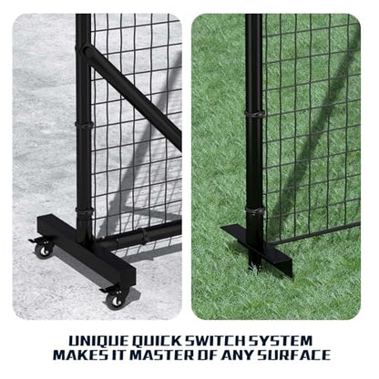 MR Ball Stop Net System, Movable Heavy Duty Backstop Net, 2 in 1 Multi-Sport Stop Netting, Ball Barrier Sports Practice Barrier Net for Professional, College and Grade School Training - size: 40 Ft