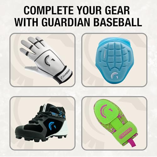 Guardian Baseball Backpack for Youth, Softball Bag for Girls, Durable Bat Bags Baseball Youth Boys and Girls, TBall Bag – Includes Hook to Hang on Fence - color: Black/White