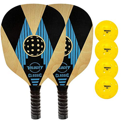 Velocity Wood Paddle(s): Sizes: 2 & 4 Paddle Sets.