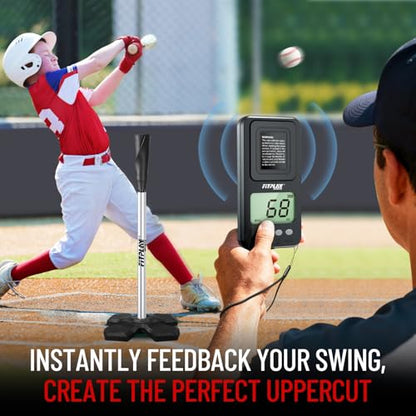 Portable Hitting Tee for Baseball/Softball,Height Adjustable from 25-37 inch,Easy Carry Premium Baseball Tee with Rubber Top,Metal Base Batting Tee for Accuracy,Power,Softball Tee For All Palyers