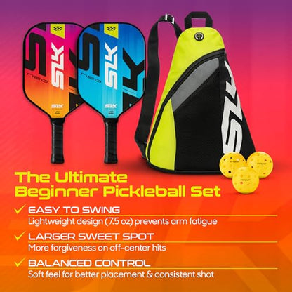 Selkirk Sport SLK Pickleball Paddles Set of 2 | Designed in The USA | Choose The SLK Neo Graphite, SLK Neo Fiberglass Pickleball Set or SLK Atlas Pickleball Bundle - color: Red & Blue | Neo Fiberglass