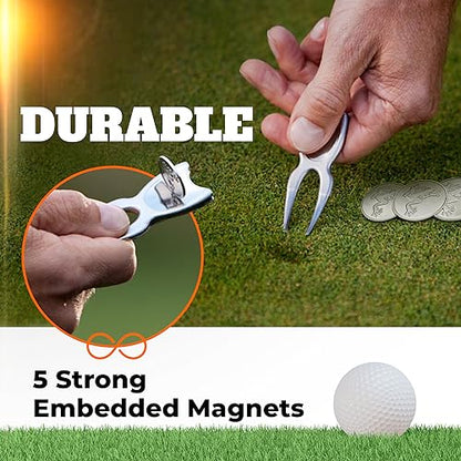 Frogger Golf Hop! Magnetic Ball Marker and Divot Repair Tool - Golf Course Essential, Great Gift for Men and Women