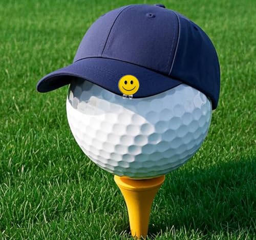 Adhere Golf Ball Markers Personlized Double Side Cute cat Logo Enamel with A Magnetic Hat Clips,A Premium Golf Gifts. - color: L-Smile with hat clip 3pcs