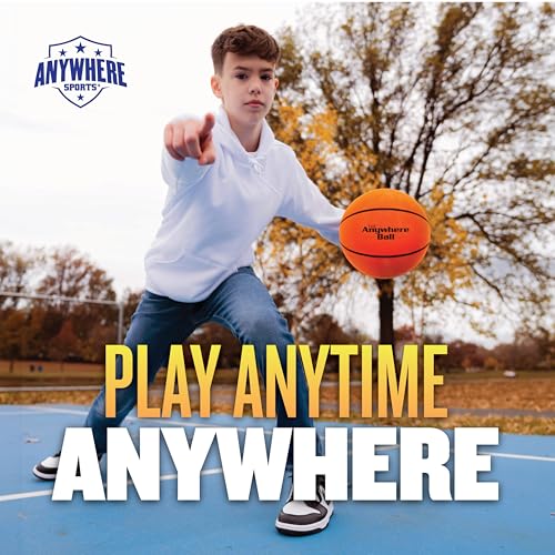 Anywhere Ball, Silent Basketball, Airless Foam for Indoor Training, Dribbling, and Realistic Bounce