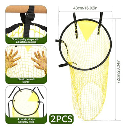 Soccer Training Target Foldable Soccer Top Bins Target Small Goal Easy to Attach and Detach, for Football Shooting Accuracy Practice - color: 2 yellow
