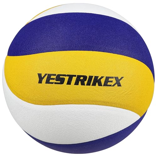 Official Size 5 Volleyball Soft Touch Volleyball Microfiber Composite Cover, Uni-Bladder Foam Wrapped Construction for Gentle Impact, 8-Panel Design Indoor Outdoor Practice Competition