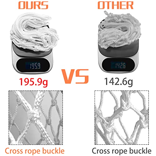NEIJIANG Basketball Net Replacement Outdoor, Upgraded Thickening Heavy Duty, All Weather Anti Whip, Fits Standard Indoor or Outdoor 12 Loops Rim - style: 1Pc