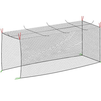 Baseball Batting Cage Net, 10x10x20/10x10x35ft Softball Baseball Batting Netting for Backyard, Portable Hitting Practice Training Only Net with Carabiners & Carry Bag for Home Indoor Outdoor
