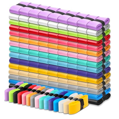 150 Pieces Tennis Badminton Racket Overgrips Bulk Tennis Racket Grip Tape for Anti-Slip and Absorbent Grip(15 Color)