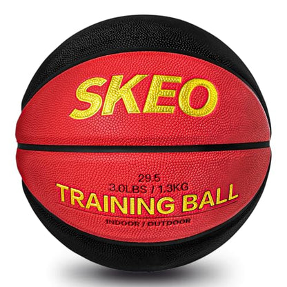 SKEO Weighted Basketball, 2.2/3/3.3LBS 28.5"/29.5" Trainer Heavy Basketballs Made of Composite, Indoor Outdoor Training Ball for Improving Handling Dribbling Rebounding