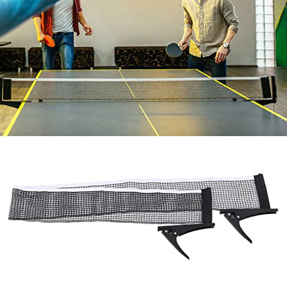 Table Tennis Net and Post Set, Professional Standard Table Tennis Net Bracket Set for Indoors, Outdoors, Athlete, Amateur, Training, Entertainment