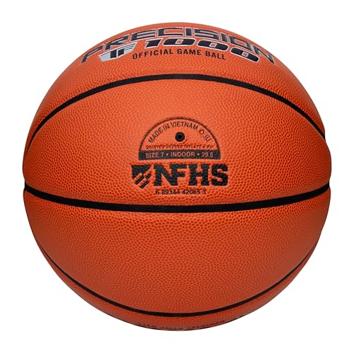 Spalding Precision TF-1000 Indoor Game Basketballs, Dry Grip Microfiber Composite Cushioned Cover, High School Approved