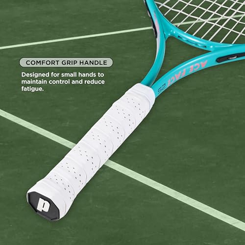 Prince - Tennis Racket Junior with Cover, Lightweight Youth Tennis Racquet Set with 2 Tennis Balls, Balanced Frame, Comfort Grip Handle for Kids & Beginners - color: Teal