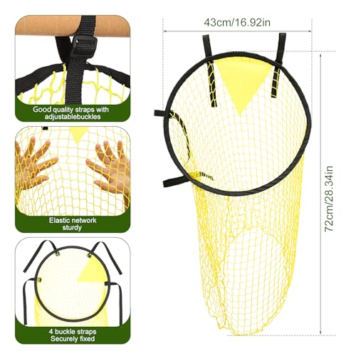 Soccer Training Target Foldable Soccer Top Bins Target Small Goal Easy to Attach and Detach, for Football Shooting Accuracy Practice - color: yellow