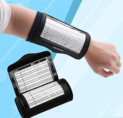 Wrist Playbook Wristband with Three Playsheet Compartments for Football, Baseball, All Sports Insert not Included