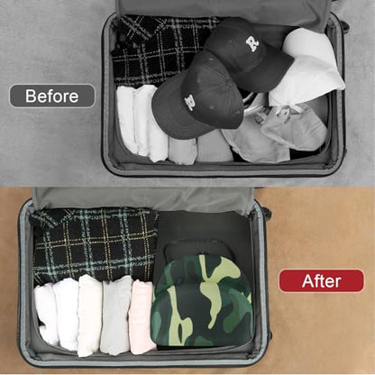GERMUN Hard baseball hat case, Hat Carrier Travel Case with Adjustable Shoulder Strap, Hat cap case for 3 Baseball Caps - Perfect for Traveling & At-Home Storage (Camo Green) - color: 3 Camo Green