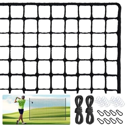 Golf Nets Practice，Sports Nets for Backyard Driving Real Golf Balls10ft to 60ft, Ball Stop Netting for Garage Swing Training, Indoor Outdoor Nylon Heavy Duty Soccer, Basketball, Pickleball Accessories - size: 10ft×60ft