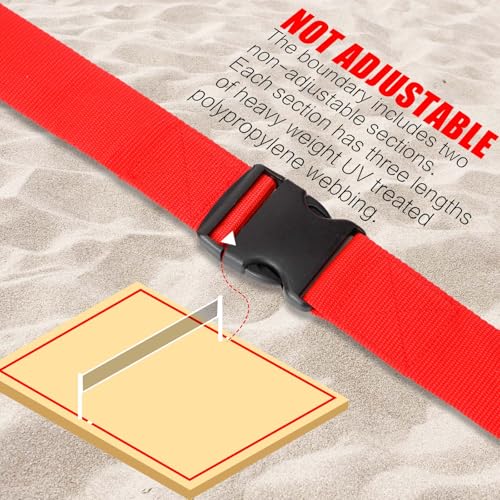 2 Inch Sand Court Line 16 x 8 Meter Volleyball Boundary Short Court Sand Setup Line for Beach Volleyball