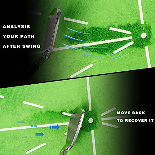 CHAMPKEY Heavy-Duty Golf Hitting Mat - Swing Path Feedback Golf Practice Mat - Ideal for Indoor and Outdoor Training - size: 13" x 17", style: Golf Mat