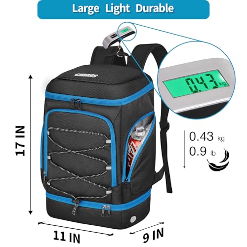 Soccer Bag - Soccer Backpack with Ball Holder,Sport Equipment Bags gifts for soccer stuff Water resistant Includes Separate Cleat Fit Basketball Volleyball Football - color: sport soccer bag 2025 BLACK BLUE