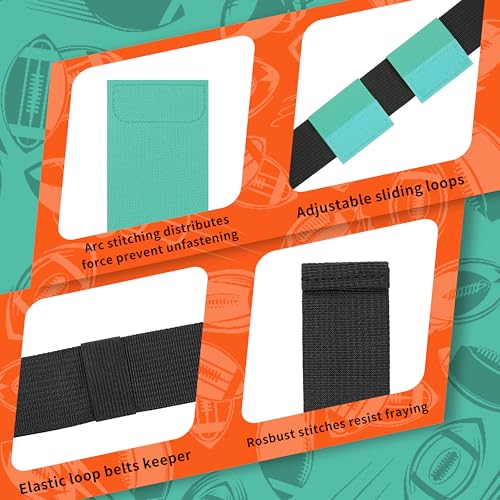 Flag Football Belts, Flags for Flag Football Set 14 Player, Flag Football for Kids Adults and Youth Training Equipment - color: Teal and Orange