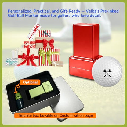Custom Golf Ball Stamp - Personalized Large Self-Inking Marker for Golf Balls | Quick-Dry Waterproof Logo Stamp | Reusable Custom Golf Gift for Golfers