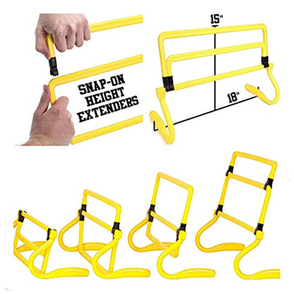 Adjustable Speed Training Hurdles Fitness & Speed Training Equipment with Agility Ladder - Plyometric Fitness & Speed Training – Hurdle/Obstacles for Soccer, Football, Track & Field