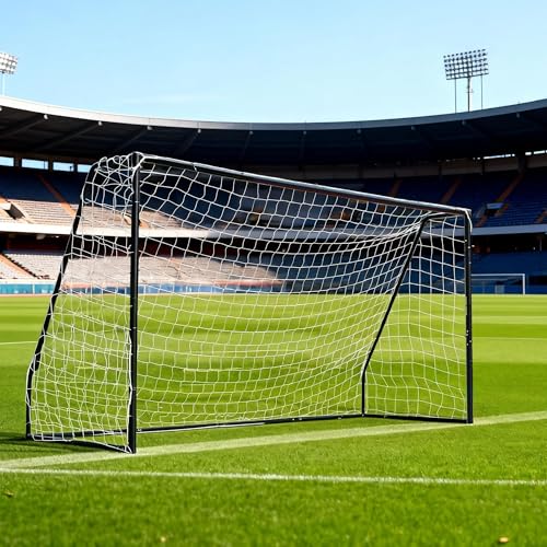 12x6 FT Soccer Goal Heavy Duty Backyard Training, Weather Resistant Powder Coated Galvanized Steel Metal Frame 1.97" Diameter Net