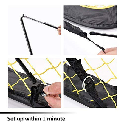 Kids Soccer Goal 2 in 1, Pop up Portable Soccer Goals for Backyard, Soccer Net for Kids Age 3 5 8, Indoor Outdoor Toddler Soccer Goal with Carry Bag, Improving Passing & Shooting Accuracy