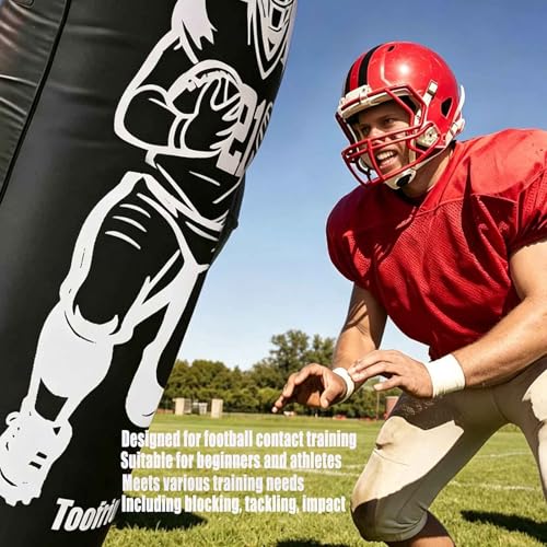 Inflatable Football Tackle Dummy with Water Weighted Base 72” Football Tackling Dummy D-Line Training Equipment for Football