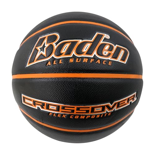 Baden Crossover Composite Indoor/Outdoor Basketball - color: Black/Orange, size: 27.5 inch