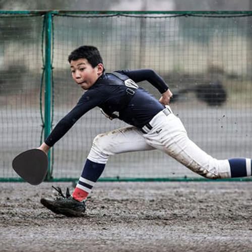 1/2Pcs Pan-Cake Catchers Mitt, Baseball Infield Training Gloves Soft Hands Foam Field Trainer Baseball Fielding Catcher Gloves Pan-Cake Glove Infield Practice Equipment Black 1pc