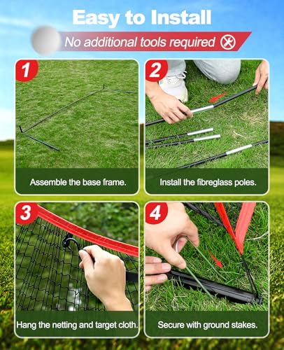 Golf Net, 10 x 7ft Golf Practice Net with 2 Targets - Heavy Duty Hitting Driving Chipping Swing Nets for Backyard Garbage Indoor Outdoor, Gifts for Men Dad Golfer