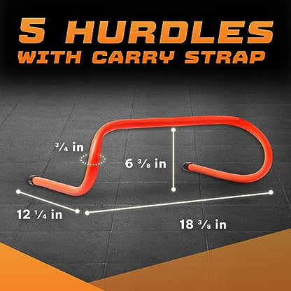 Yes4All Agility Speed Training Agility Hurdles for Athletes - 5 Pack - Speed and Agility Training Equipment for Soccer Basketball Football Hurdle Training
