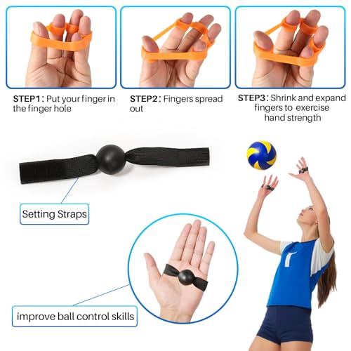 Volleyball Training Kit Bundle - Complete Set for Serving, Spiking, Setting, Passing & Arm Swing Practice | Solo Practice Trainer with Rebounder, Resistance Bands, and Pass Aid for Skill Improvement