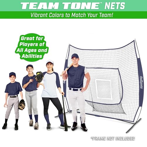 GoSports Replacement 7 x 7 ft Baseball Net - NET ONLY - Frame NOT Included - Choose Your Color - color: Navy