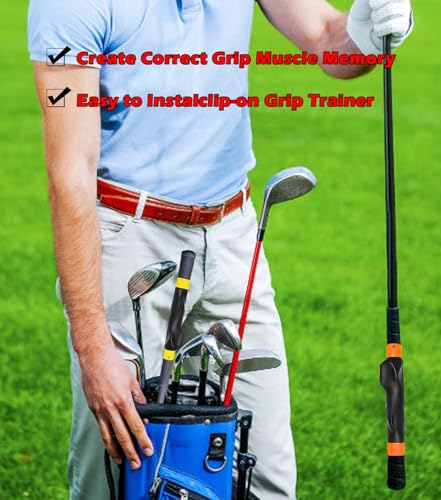 2 Pcs Golf Grip Trainer, Golf Training Aid Right Hand, Lightweight Golf Swing Trainer, Grip Trainer Golf Club to Help Train Correct Hand Position