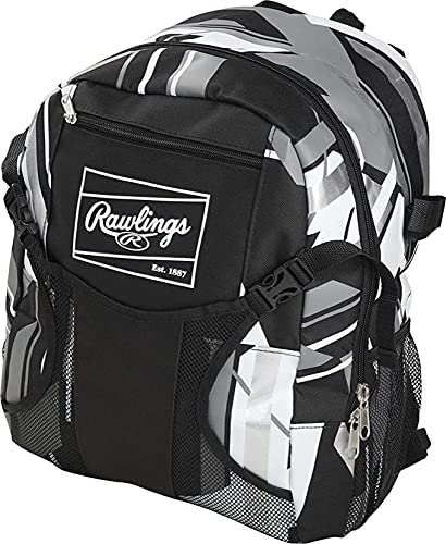 Rawlings | REMIX Backpack Equipment Bag | T-Ball & Youth Baseball / Softball | Black - color: Black, size: Youth