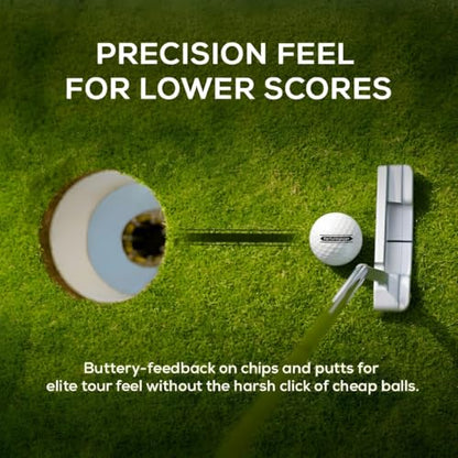PURECORE Performance+ Distance Golf Balls – Premium 3-Piece Urethane | 98 Compression | Extra Soft Feel, Predictable Flight, Balanced Spin & Consistent Distance