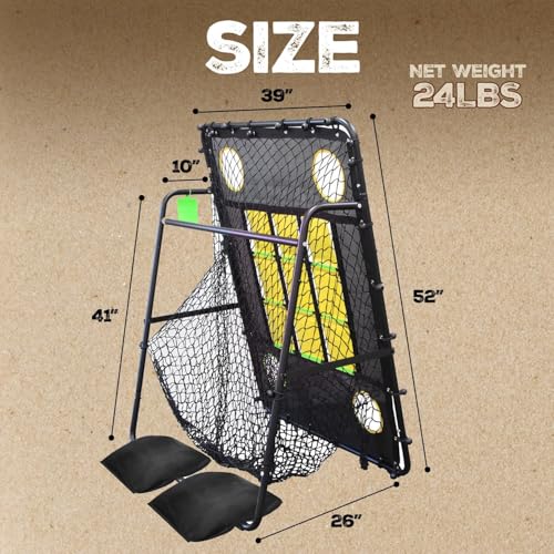 Baseball Pitching Net with Strike Zone Target for Training | Pitchers Practice Net for Baseball & Softball Throwing Net Rebounder - style: Blue