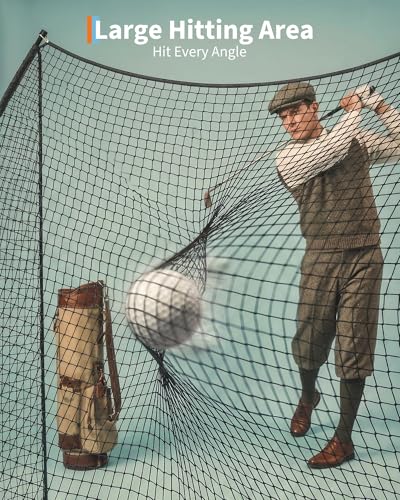 Garvee Golf Net, 10x7x3ft Heavy Duty Golf Practice Nets with Carry Bag for Backyard Chipping Indoor Outdoor Training