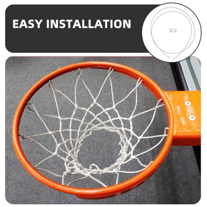 SHERCHPRY 2pcs Heavy Duty Steel Wire Basketball Net Threading Cord Rope for Outdoor School Community Park Hoop Net Fixing Accessories
