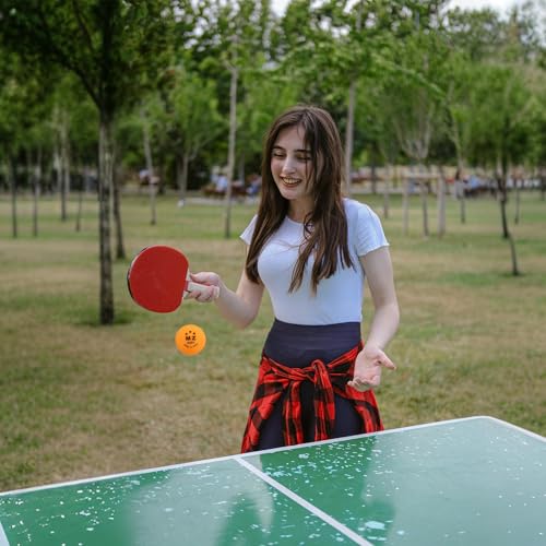 High Bounce & Durable ABS Mat Colored 3 Star Ping Pong Balls 4 Trainning,Party Games,Pet Cats Toys - style: pack of 50 - orange