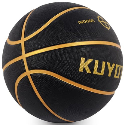 KUYOTQ Kids Youth Adult Size 3/4/5/6/7 (22/25.5/27.5/28.5/29.5") Basketball Premium Rubber or Faux Leather Basketball Indoor Outdoor Basketball for Boys Girls Womens Mens Basketball Gifts (Deflated)