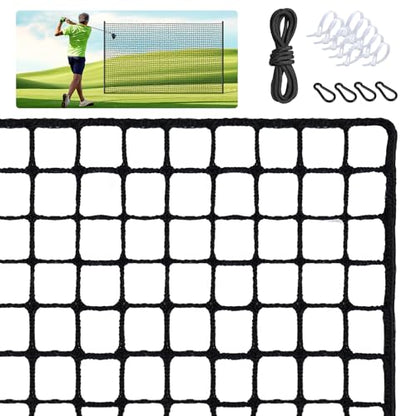 Golf Nets Practice，Sports Nets for Backyard Driving Real Golf Balls10ft to 60ft, Ball Stop Netting for Garage Swing Training, Indoor Outdoor Nylon Heavy Duty Soccer, Basketball, Pickleball Accessories - size: 10ft×25ft