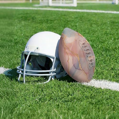 American Football, Official Size 11.9 x 7.3 Inch, Premium Composite Leather High-Grip Ball with Pro-Style Lacing, Unique Prints for Training, Games & Gifts - color: Pink Marble