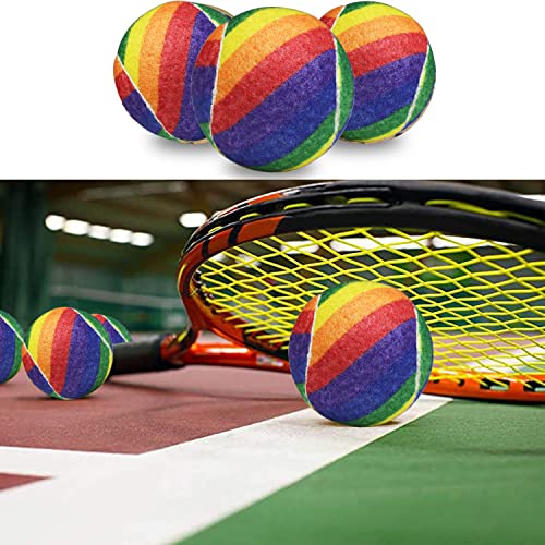 URBEST Advanced Tennis Ball 20 Packs, Training Tennis Balls Practice Balls for Novice Player, Pet Dog Playing Balls with Mesh Carry Bag for Beginner Training Ball - color: Rainbow
