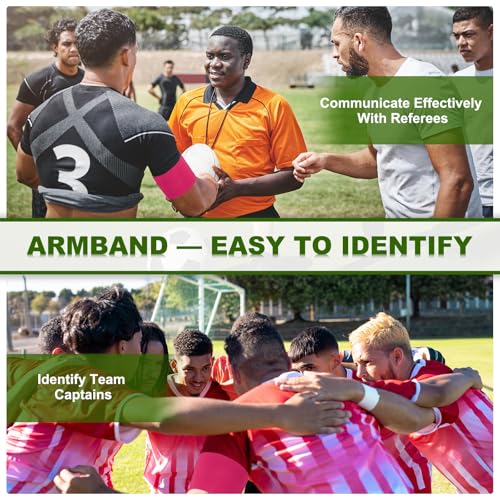 PATIKIL Soccer Captain Armband, Captain Arm Bands for Soccer Elastic Captain Arm Band Sports Captain Armband - color: Rose Red